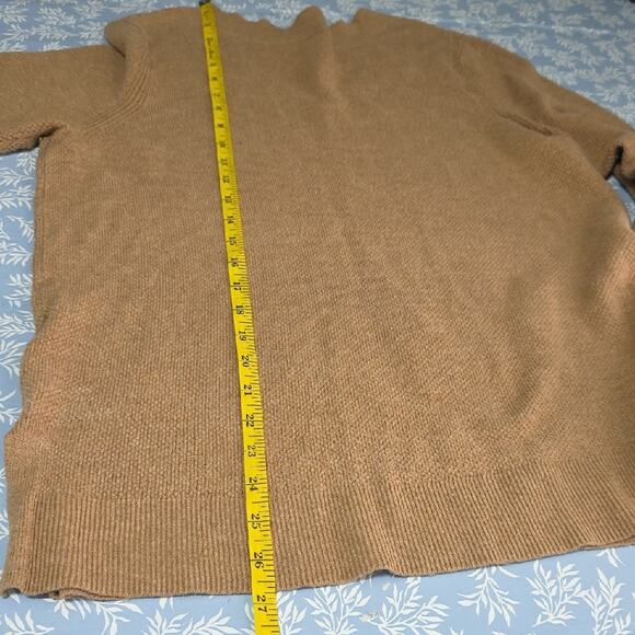 GAP Womens Sz XL Camel Tan Classic Preppy Y2K Knit V-Neck Tunic Pullover Sweater - Picture 9 of 9